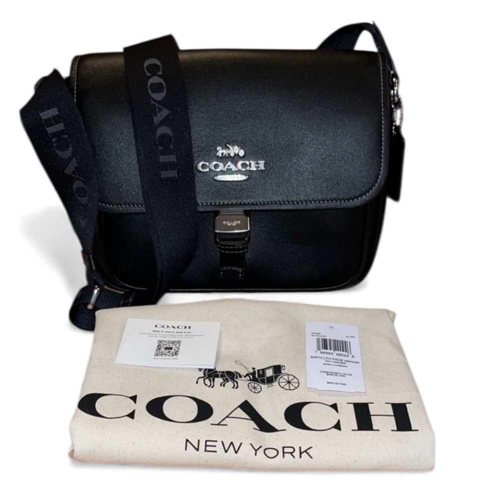 Coach Black Pace Messenger Crossbody Bag
